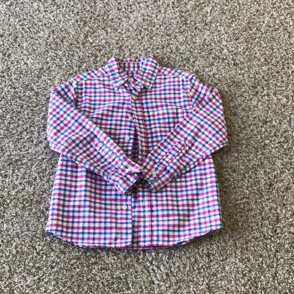 Lands end boys 5/6 button down